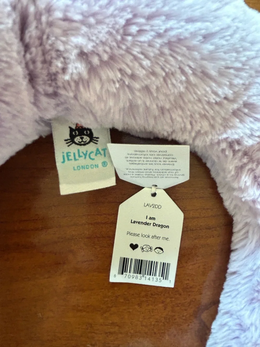 Jellycat Lavender Dragon